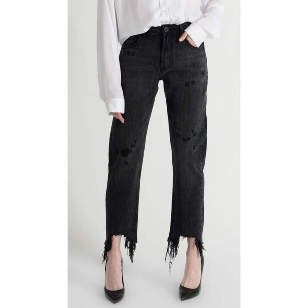One Teaspon Women's Size 25 Black Distressed High Waisted Awesome Baggies Jeans